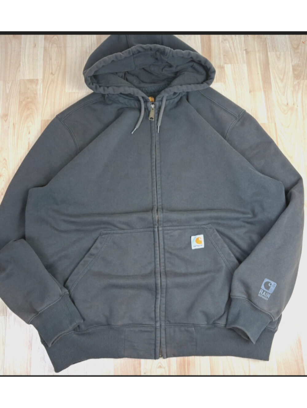 Carhartt Rain Defender Hoodie Mens Full Zip Heavyweight XL Army Green 100614 306
